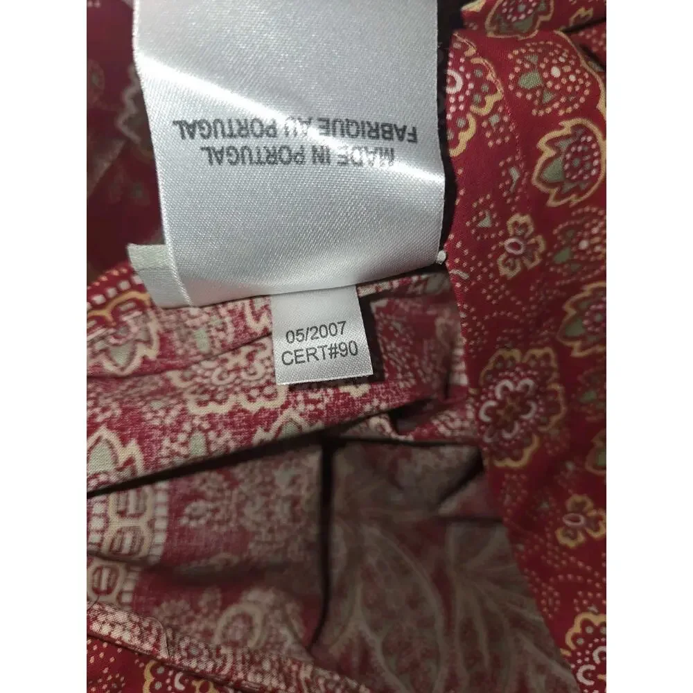 Pottery Barn Queen Duvet Cover With Euro Shams Red Paisley